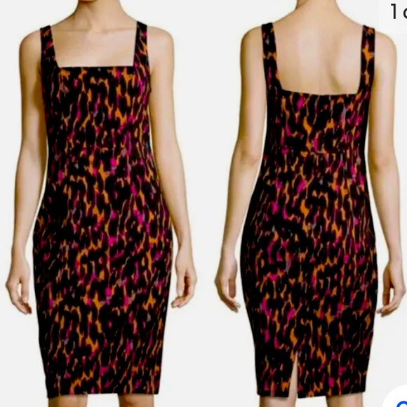 LIKE NEW Trina Turk Animal Sheath Dress sz 0 - Picture 1 of 6
